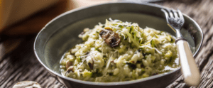 Risotto z indykiem i cukinia
