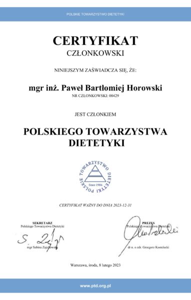 Certyfikat PTD